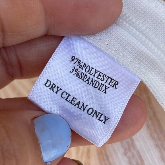 ALBERTO MAKALI SEERSUCKER OFF THE SHOULDER BLOUSE MEDIUM - Picture 12 of 13